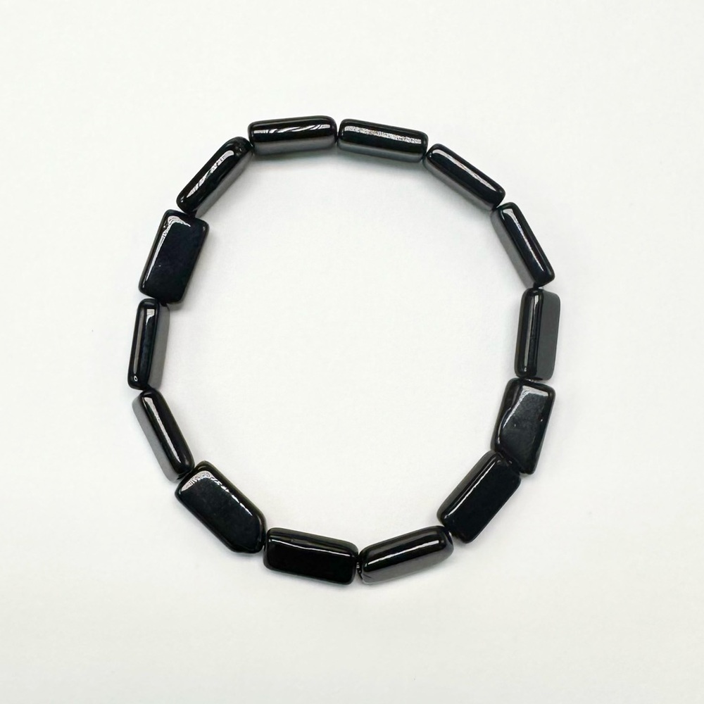 Black Onyx Beaded Bracelet  - S/M